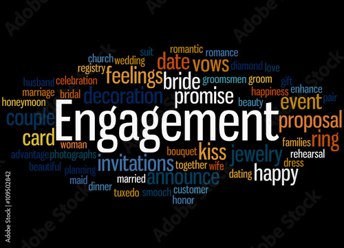 Engagement, word cloud concept