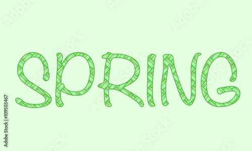 Vector with the word spring