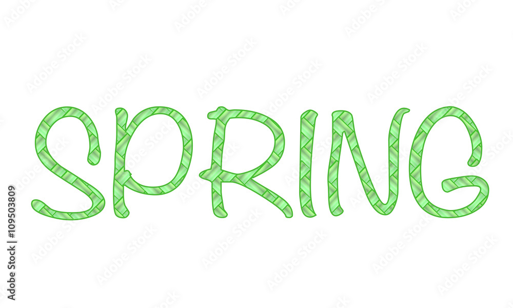 Vector with the word spring Vector with the word spring