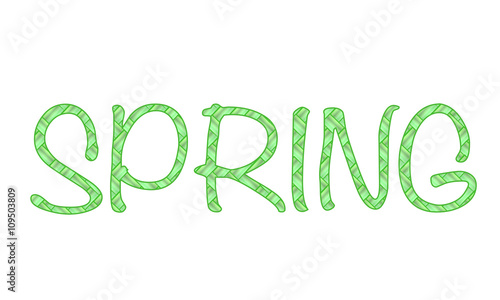 Vector with the word spring