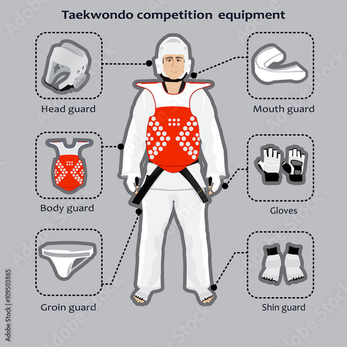 Taekwondo Korean martial art competition equipment sport