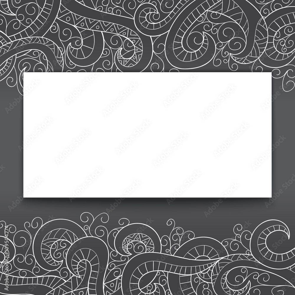 Banner with doddle pattern