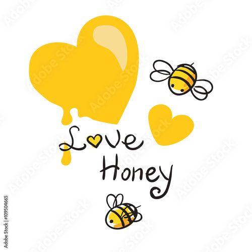 honey and Bee vector