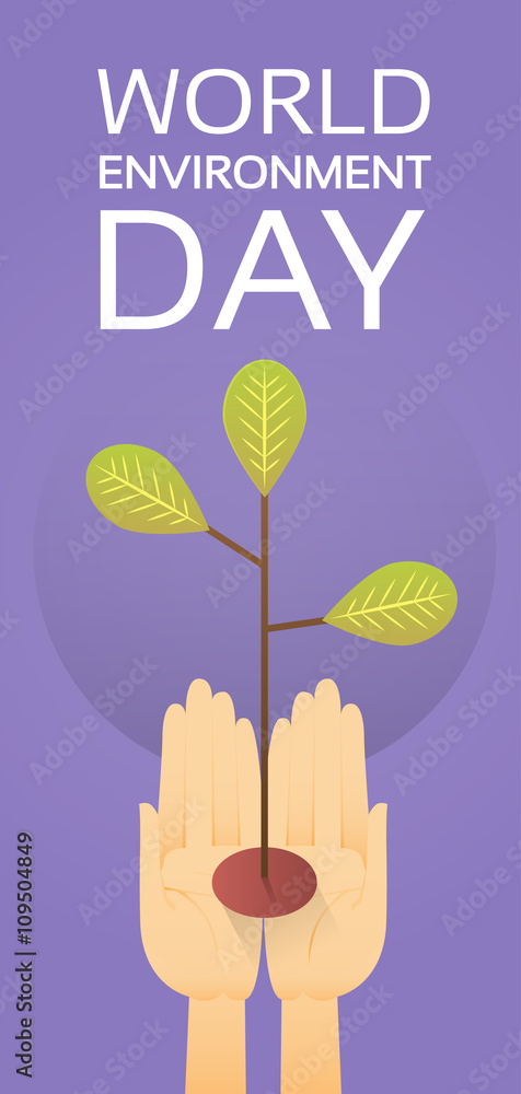 Fototapeta premium Hands Hold Growing Tree World Environment Day Earth Protection