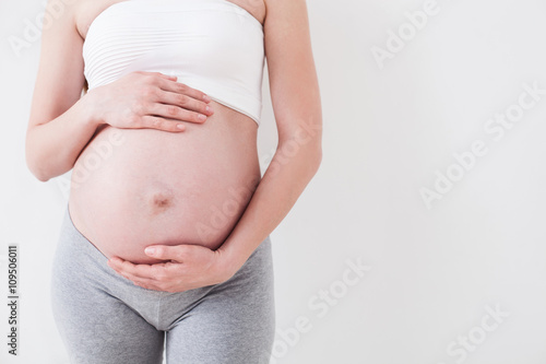 Pretty pregnant woman is waiting for baby