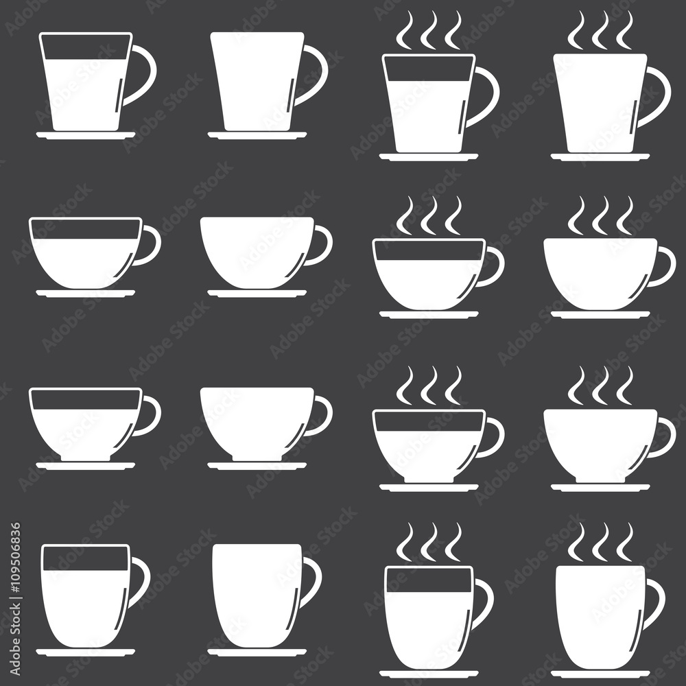 Coffee cup icon, line icon vector