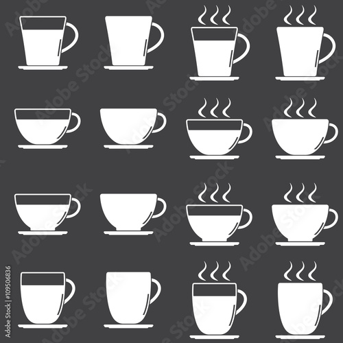 Coffee cup icon, line icon vector