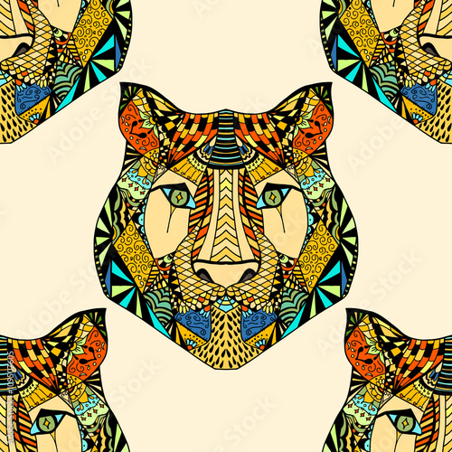 Tiger pattern. Vector illustration