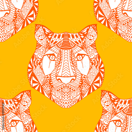 Tiger pattern. Vector illustration
