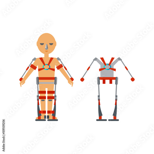 Exoskeleton flat icon