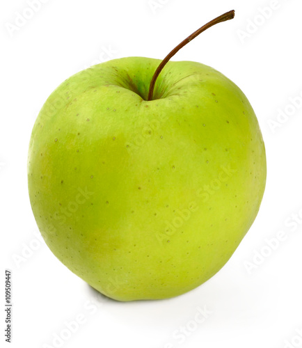 Fresh green apple, isolated on white background. Granny Smith Apple.