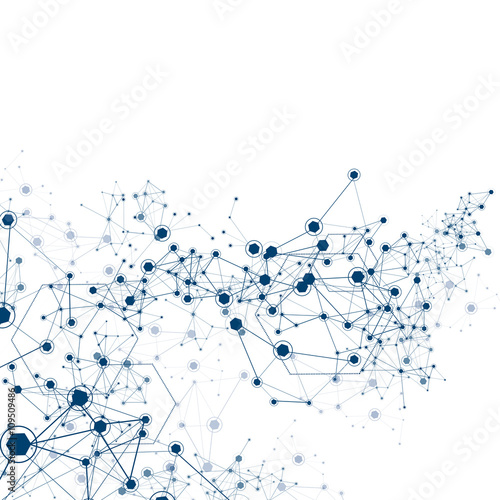 Global Network On White Background - Vector Illustration, Graphic Design Useful For Your Design