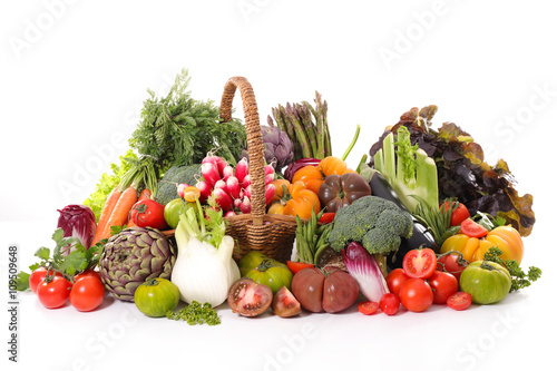 raw vegetable isolated on white