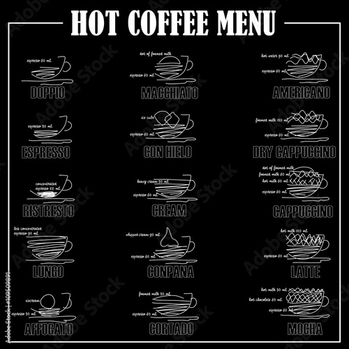 mixture of coffee hand-drawn