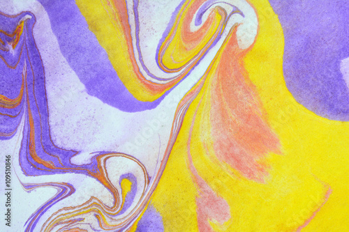Ebru, Turkish marbling art background. Abstract background. Ink marbling texture.  On highly textured paper. 