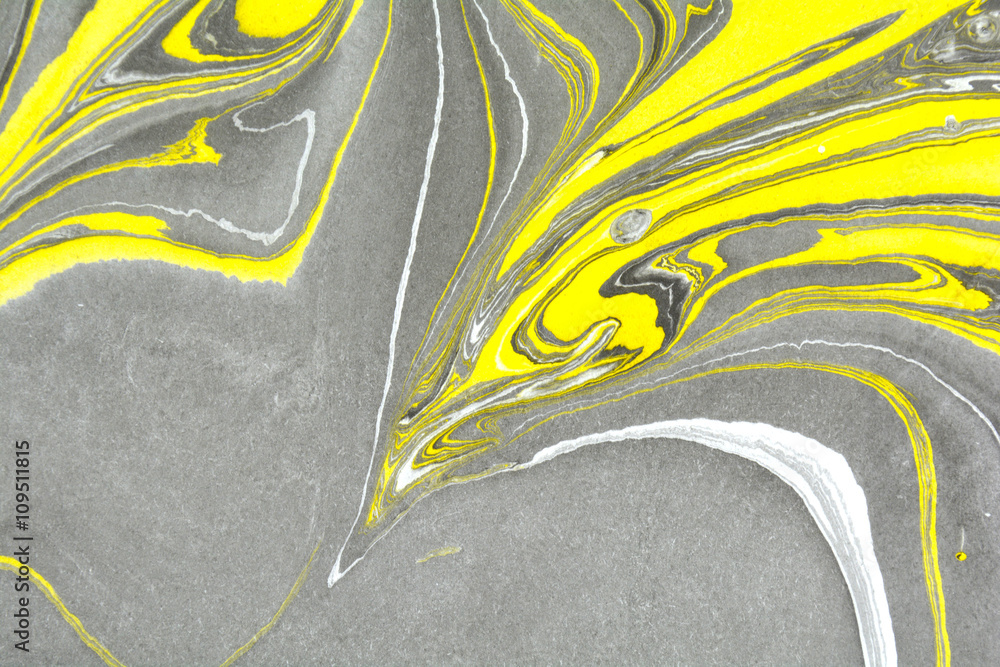 Naklejka premium Ebru, Turkish marbling art background. On highly textured paper. Traditional Turkish ebru technique. Painting on water. 