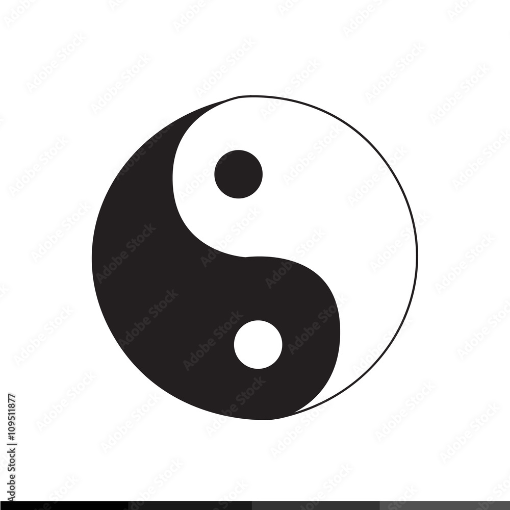 Ying yang icon Illustration design Ying yang icon Illustration design