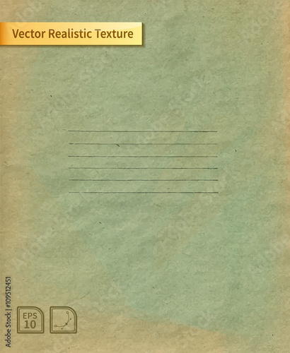 Vector old paper covert of school exercise book.