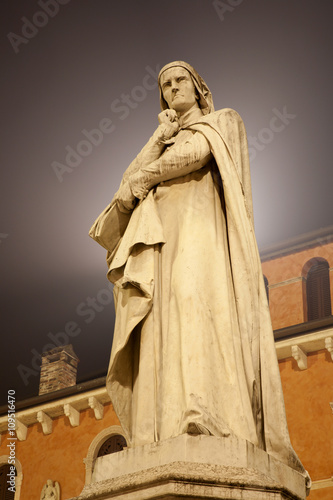 Verona - Dante Allighieri statue from Piazza dei Signori photo