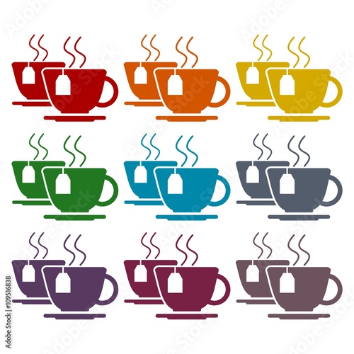 Tea - vector icons set