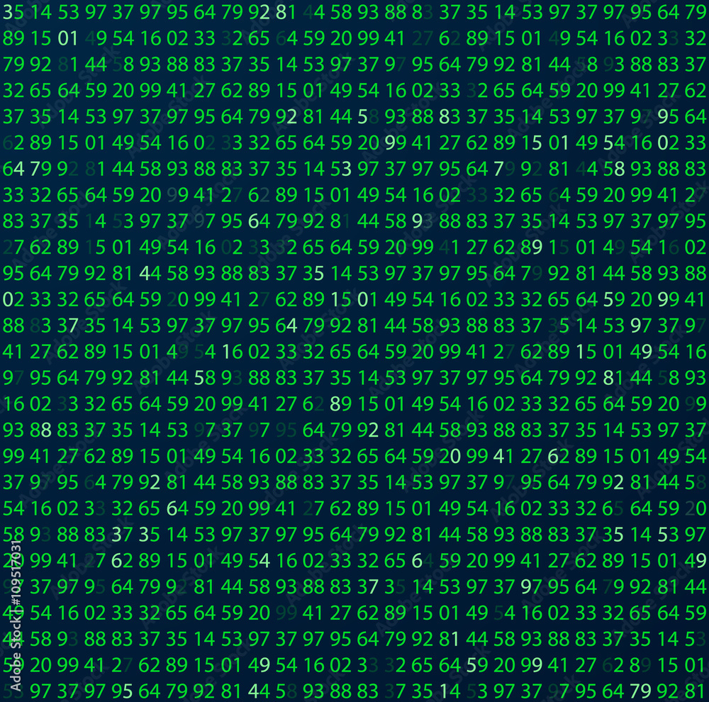 Template coding and programming theme. Green - cyan numbers rows. Vector tiled eps abstract illustration. Template coding and programming theme. Green - cyan numbers rows. Vector tiled eps abstract illustration.