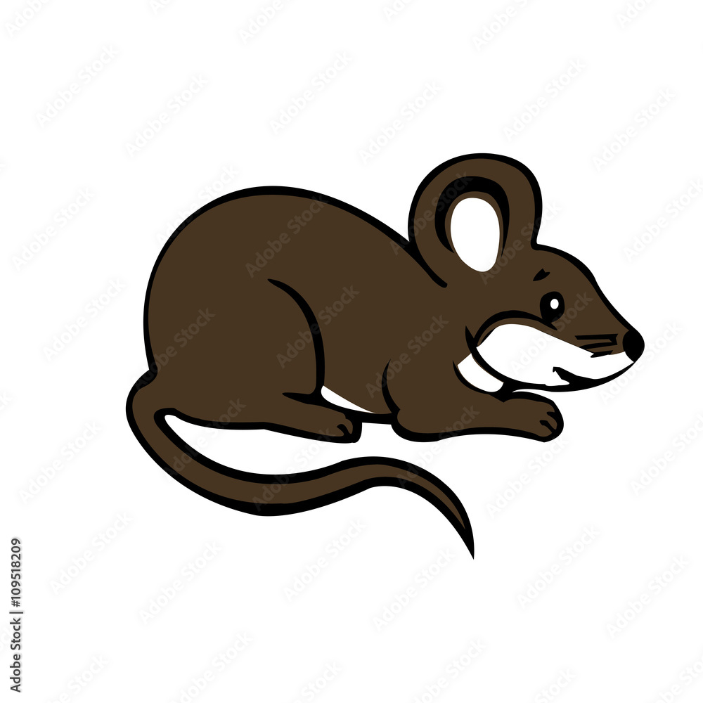 Fototapeta premium on a white background isolated one mouse vector