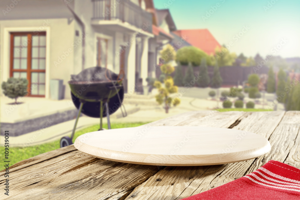 Obraz premium wooden table and kitchen desk 