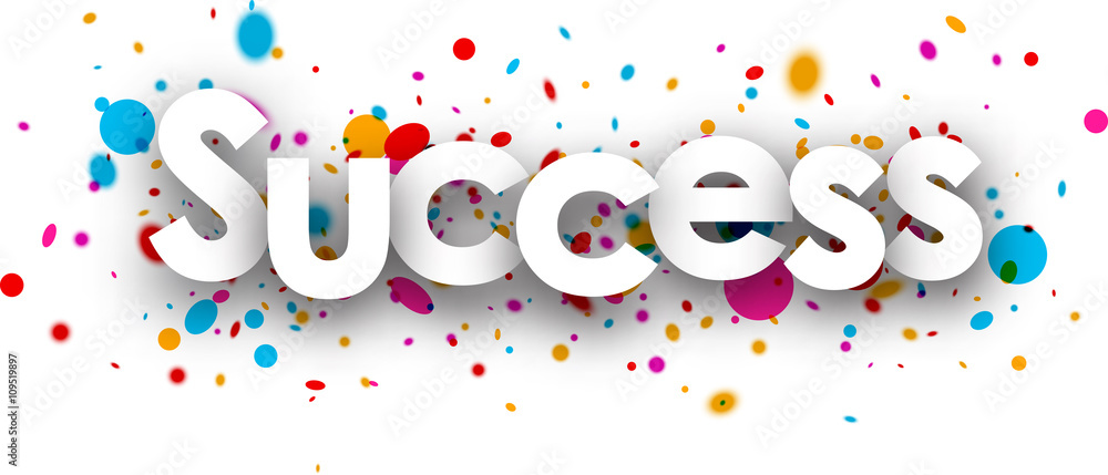 Success paper banner. Success paper banner.