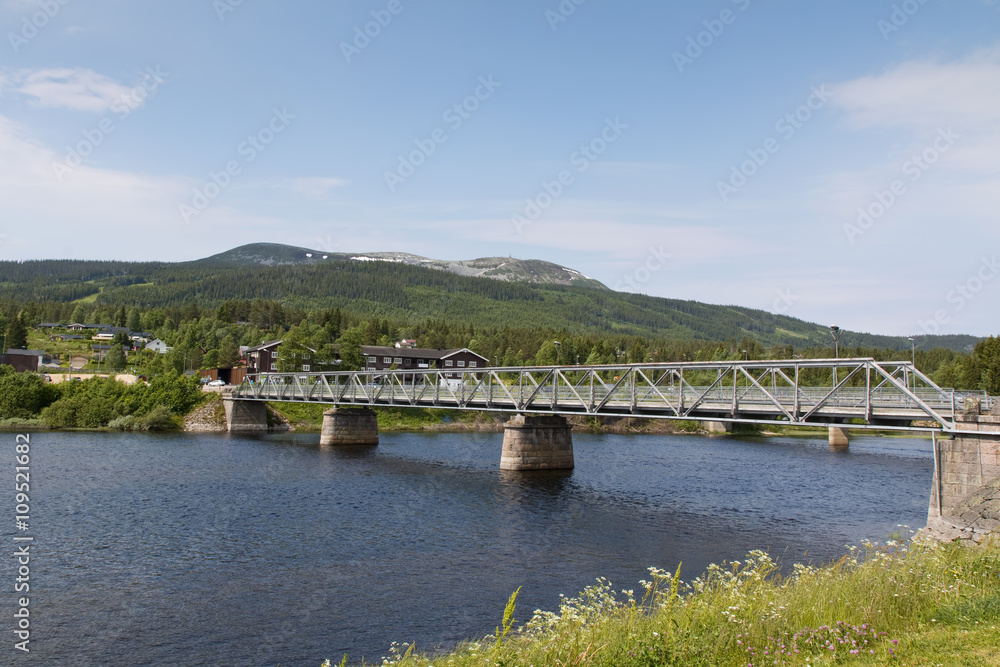 Obraz premium Bridge Crossing a River