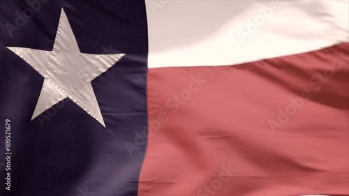 Faded Texas state flag flying in the wind, full frame close-up background photo