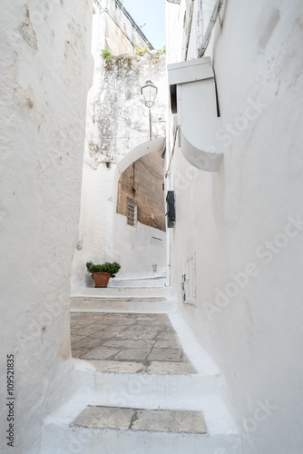 Narrow streets of Ostuni, Italy