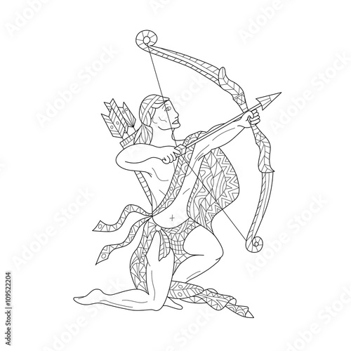 Sagittarius - Coloring for Adults