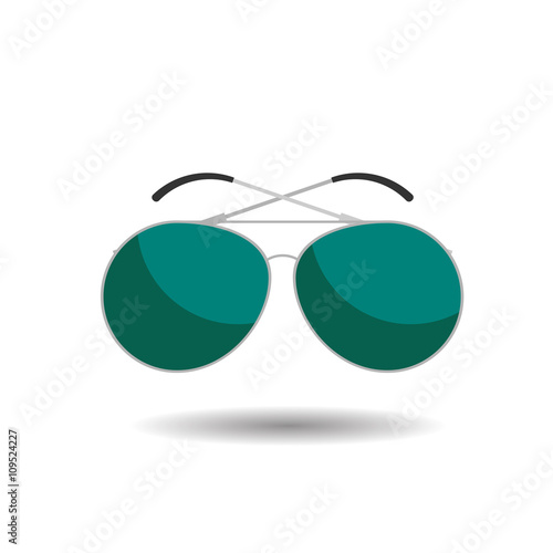 sunglasses colored flat web icon