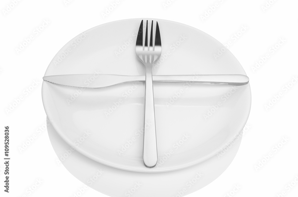 Dining etiquette wait new dish or ready for second plate. Fork and