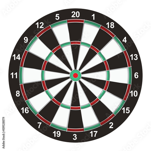 Realistic Dart Board Illustration