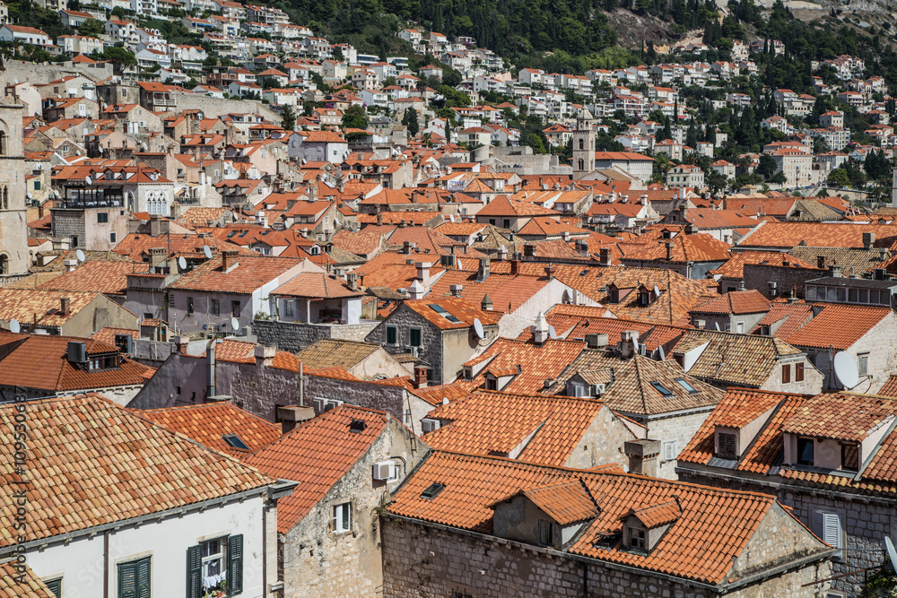 Stadtpanorama von Dubrovnik, Kroatien Stadtpanorama von Dubrovnik, Kroatien
