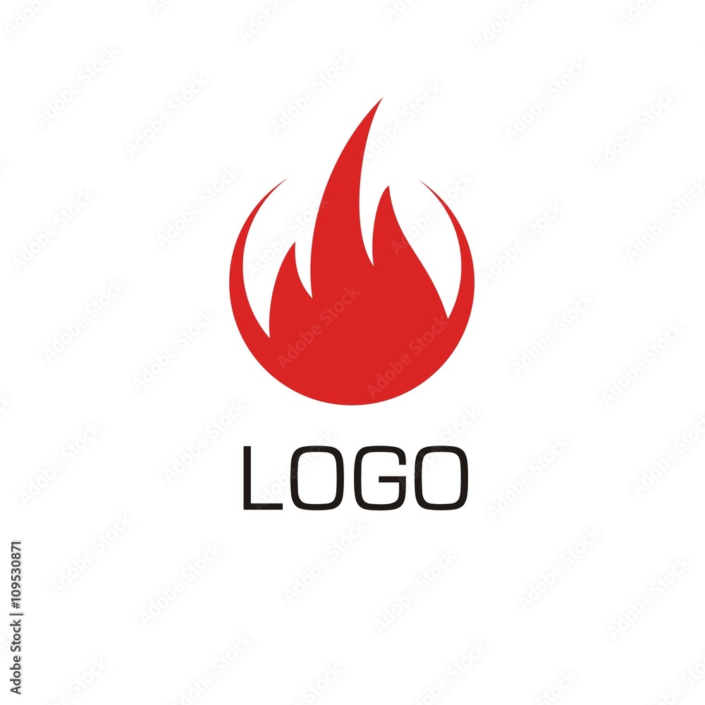 Black Flame Fire Logo Symbol, Logotype Symbol Icon Design Vector on White  Background Stock Vector - Illustration of advertising, background: 252650694