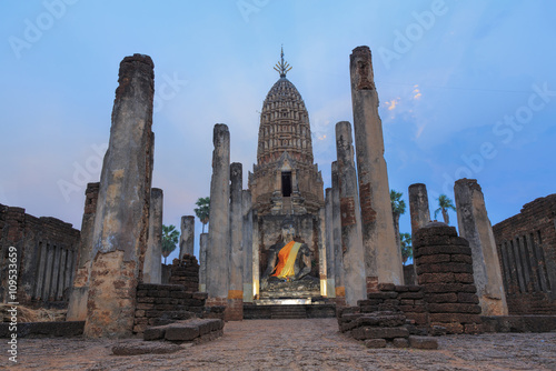 Ancient big buddha image and ruin city