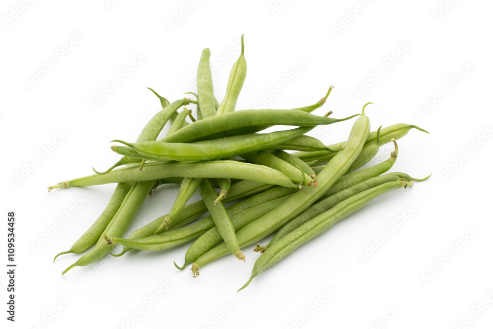 Green beans isolated on a white background. Green beans isolated on a white background.