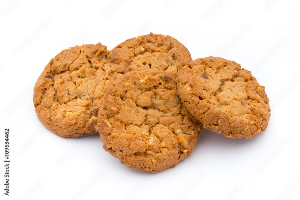 Oatmeal cookies with isolated background. Oatmeal cookies with isolated background.