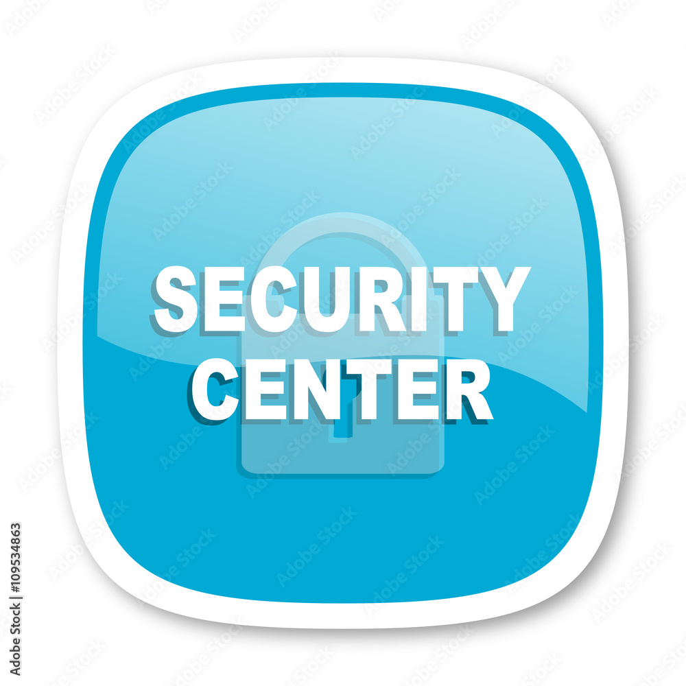 security center blue glossy web icon security center blue glossy web icon