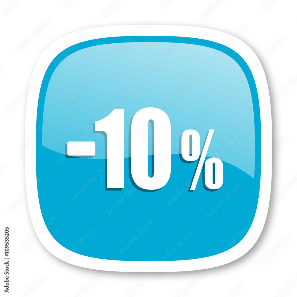 10 percent sale retail blue glossy web icon 10 percent sale retail blue glossy web icon