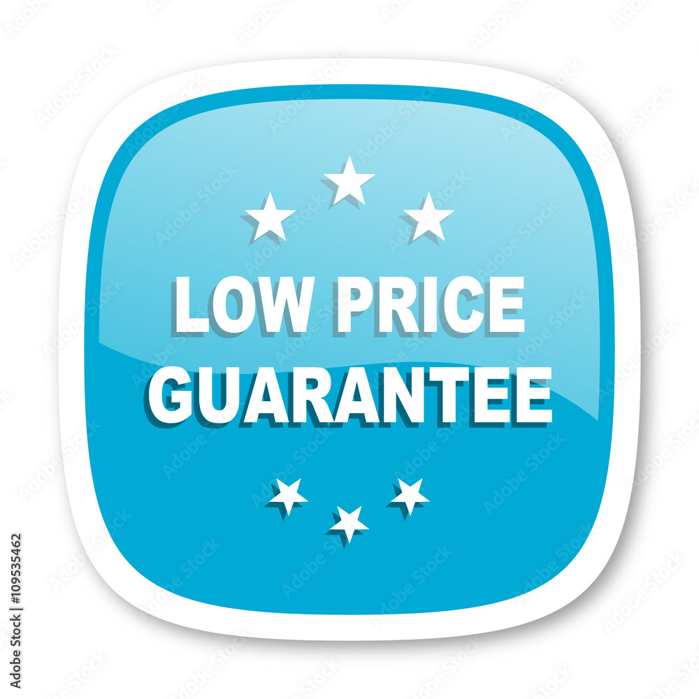 low price guarantee blue glossy web icon low price guarantee blue glossy web icon