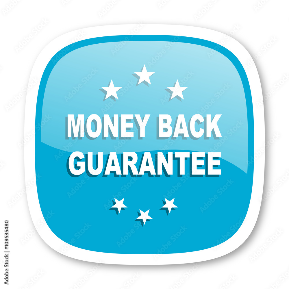 money back guarantee blue glossy web icon money back guarantee blue glossy web icon