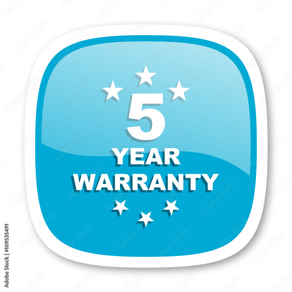 warranty guarantee 5 year blue glossy web icon warranty guarantee 5 year blue glossy web icon