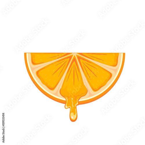 Juicy orange slice