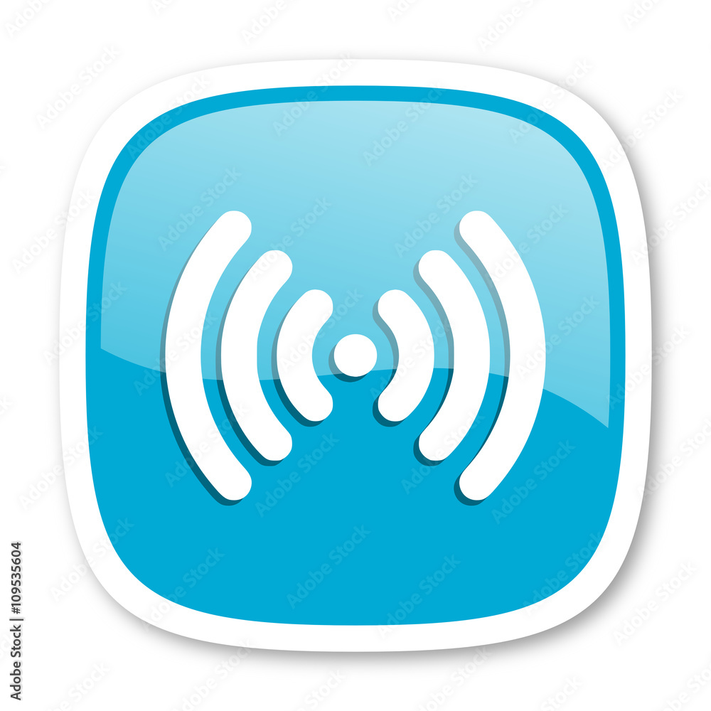 wifi blue glossy web icon wifi blue glossy web icon