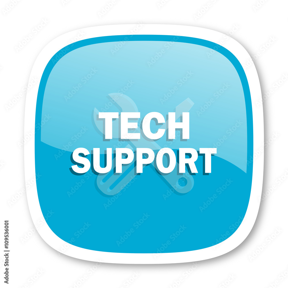 technical support blue glossy web icon technical support blue glossy web icon