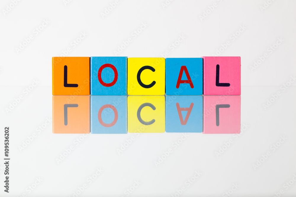 Local - an inscription from children's blocks Local - an inscription from children's blocks