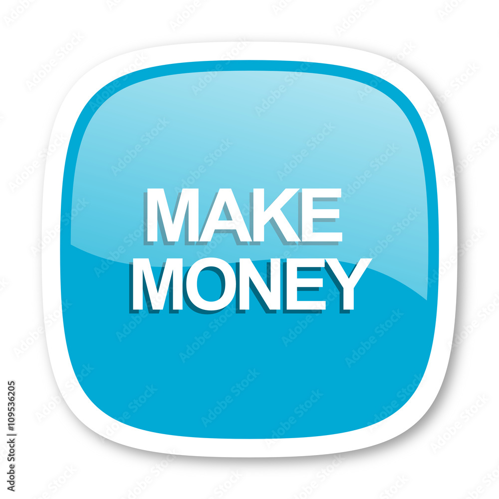 make money blue glossy web icon make money blue glossy web icon